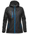 GXJ-2W Stormtech Ladies Olympia Shell Jacket Black / Azure colour image